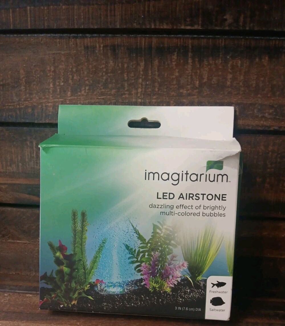 Imagitarium LED Airstone 4 in (10.2 cm) Multi-Colored Bubble Fish Tank- Open Box